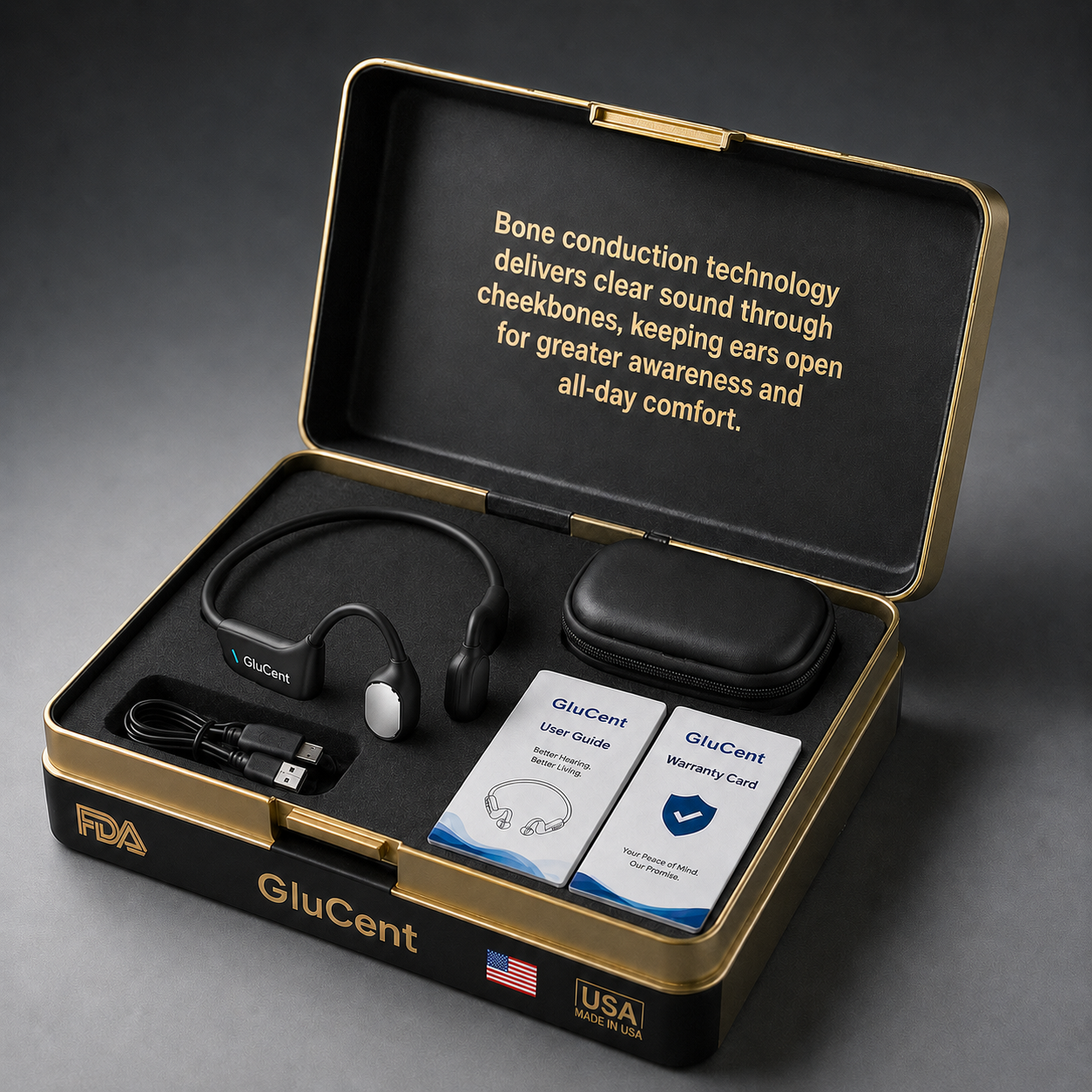 🔥 Final 2 Hours : Only Limited Stock Left🏆GluCent® Bone Conduction Smart Hearing Headphones (Mayo Clinic Recommended)