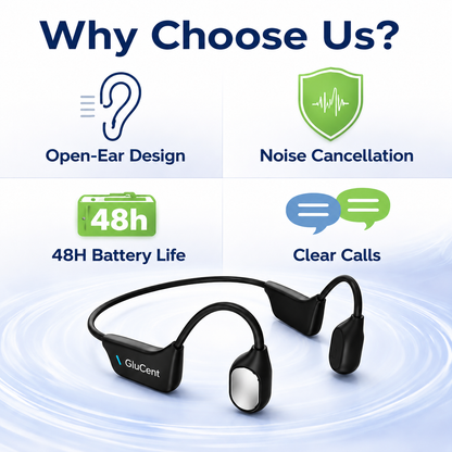 🔥 Final 2 Hours : Only Limited Stock Left🏆GluCent® Bone Conduction Smart Hearing Headphones （Mayo Clinic Recommended）